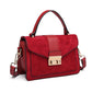 Miss Lulu Matte Leather Midi Handbag - Red