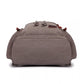 Kono Large Multi Function Leather Details Canvas Backpack Grey