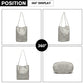 Miss Lulu Large Bucket Shoulder Bag - Grey