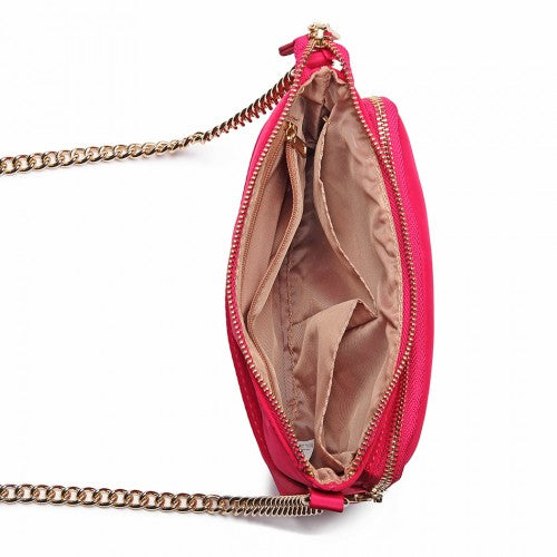 Miss Lulu 'Chic' Chain Shoulder Bag - Plum