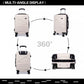 Kono 20 Inch Bandage Effect Hard Shell Suitcase - Beige