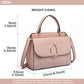 Miss Lulu Stylish Ladies Leather Handbag Shoulder Bag - Pink