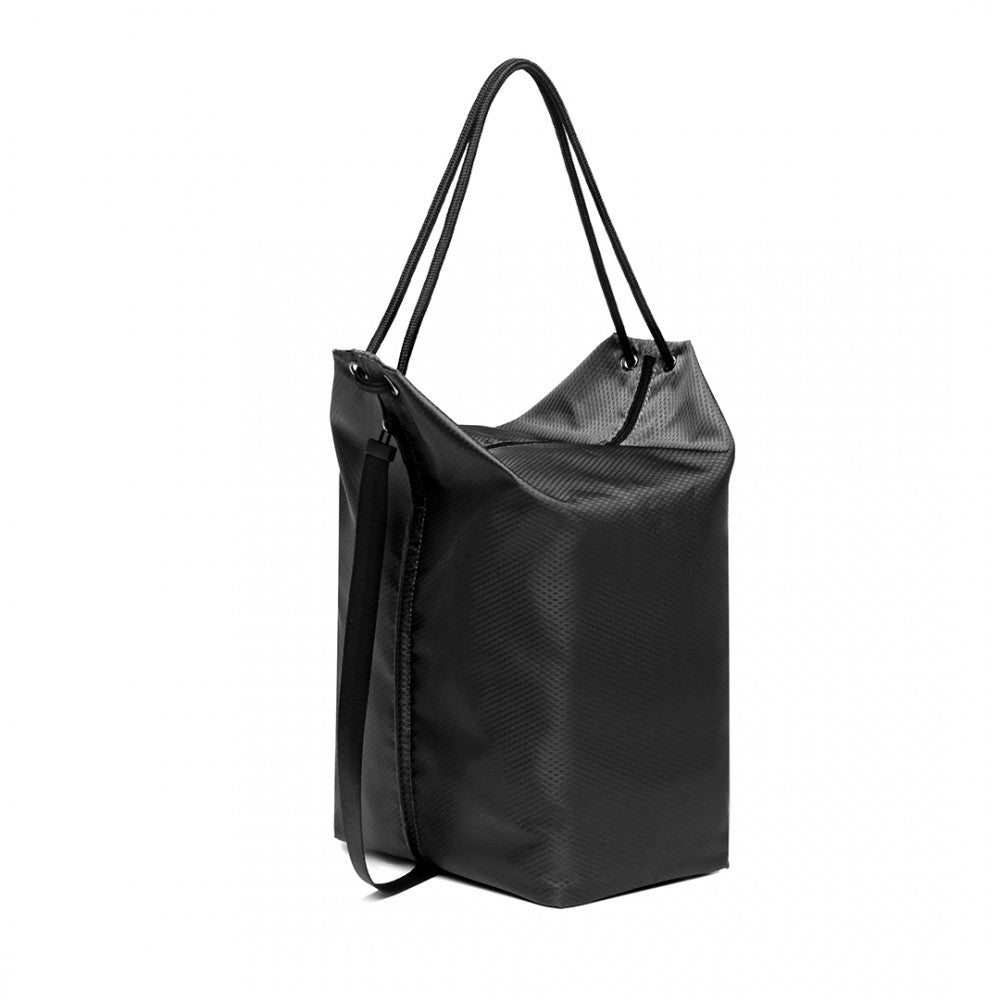 Kono Multi Access Drawstring Backpack - Black