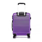Kono Abs Sculpted Horizontal Design 24 Inch Suitcase - Purple