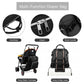 Kono Plain Wide Opening Baby Nappy Changing Backpack With USB Connectivity - Black