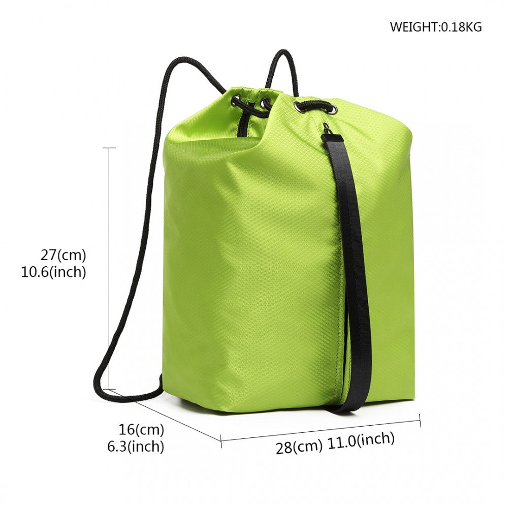 Kono Multi Access Drawstring Backpack - Green