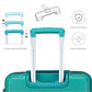 Kono Abs 20 Inch Sculpted Horizontal Design Cabin Luggage - Teal