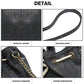 Miss Lulu Sparkle Canvas Drawstring Cross Body Bag - Black