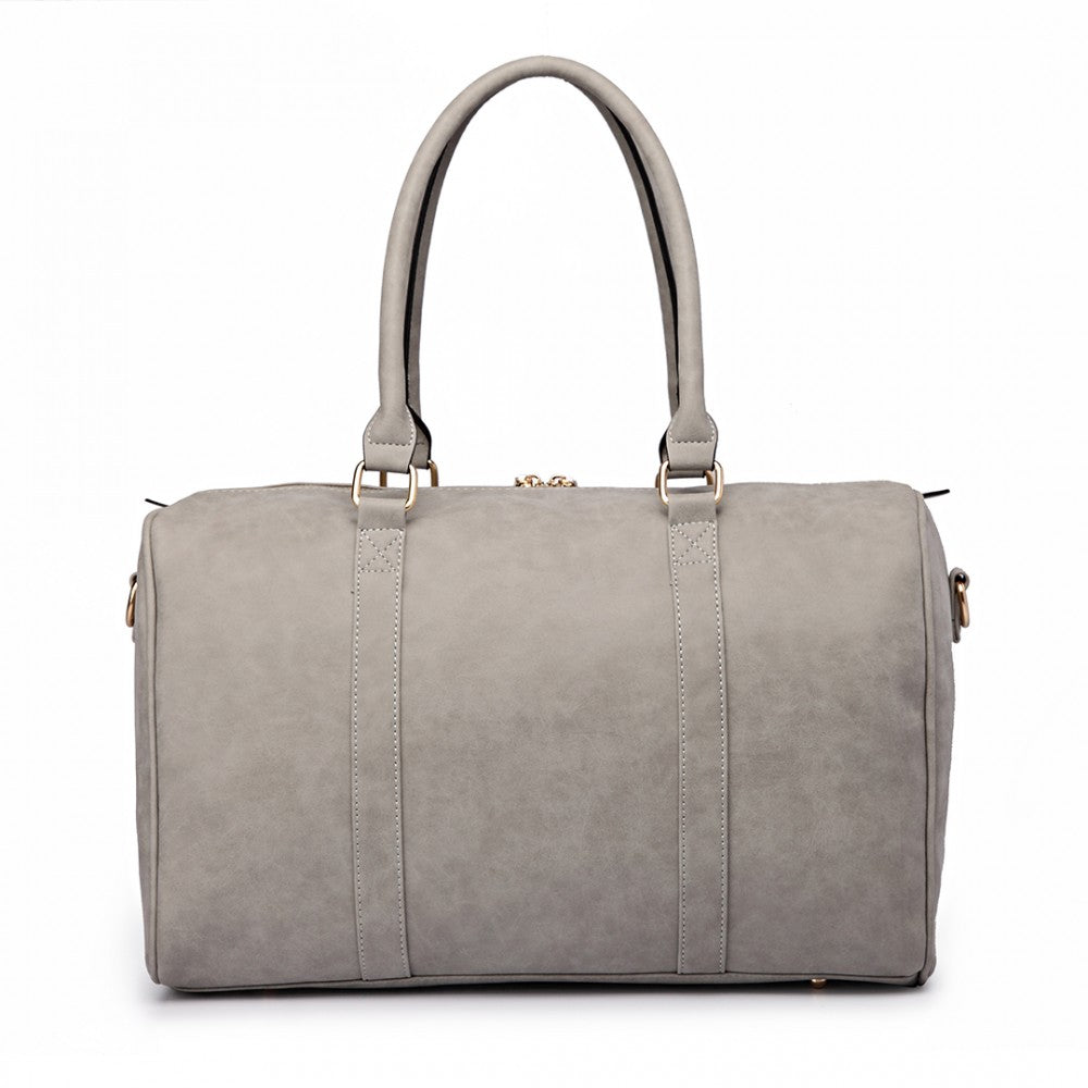 Miss Lulu Leather Look Maternity Changing Shoulder Bag Grey