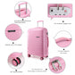 Kono 20./24/28” Hard Shell PP Suitcase Set - Pink