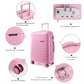 Kono 24 Inch Hard Shell PP Suitcase - Pink