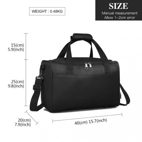Kono Structured Travel Duffle Bag - Black