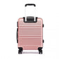 Kono Abs Sculpted Horizontal Design 3 Piece Suitcase Set - Nude