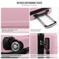 Kono Abs Sculpted Horizontal Design 24 Inch Suitcase - Pink