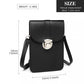Miss Lulu Multi Use Purse Clutch Mini Shoulder Bag - Black