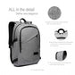 Kono Business Laptop Backpack With USB Charging Port - Grey