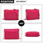 Miss Lulu 'Chic' Chain Shoulder Bag - Plum