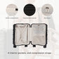 ANTLER - Cabin Suitcase - Clifton Luggage - Size Cabin with Pocket Suitcase, Black - 56x35x23, Lightweight Suitcase for Travel & Holidays - Carry On Suitcase with 4 Wheels - TSA Approved Locks