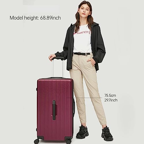 GinzaTravel PC material business fashion 28" suitcase with TSA customs lock, Pc Material Business Fashion 28" Suitcase With Tsa Customs Lock, Spinner Wheels