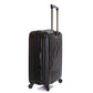 JCB - Lightweight Hard Shell Suitcase, 24" - 360 Degree Spinner Wheels - Made with ABS Polycarbonate Hard Shell - Flight Case - Luggage Bags for Travel - Black
