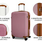 CALDARIUS Suitcase Set – Combination Lock, Travel Bag – Cabin/Carry On and Hold Luggage-Lightweight, Hard Shell, (Rose, Cabin 20'' X 2)