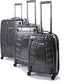 JCB - Loadall Hard Shell Suitcase Set - Includes 20", 24" & 28" - Built-in TSA Suitcase Locks, 360 Spinner Wheels - ABS Polycarbonate Hard Shell - Flight Case - Luggage Bags for Travel - Black