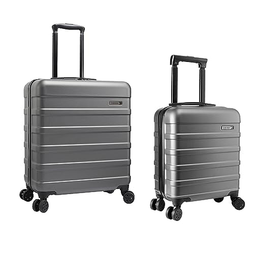 Cabin Max Anode 2 Piece Set 56L and 30L Suitable for Easyjet Paid Carry on (56L 56x45x25cm Graphite / 30L 40x30x20cm Graphite)