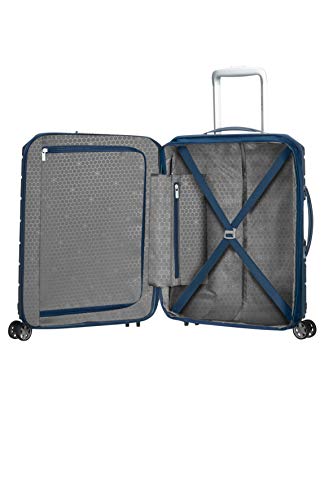 Samsonite Flux - Spinner S Expandable Hand Luggage, 55 cm, 44 L, Blue (Navy Blue)