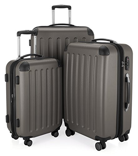 HAUPTSTADTKOFFER Spree - Hartschalen-Koffer Koffer Trolley Rollkoffer Reisekoffer, TSA, Hand Luggage, 75 cm, 128 liters, Black (Graphite)