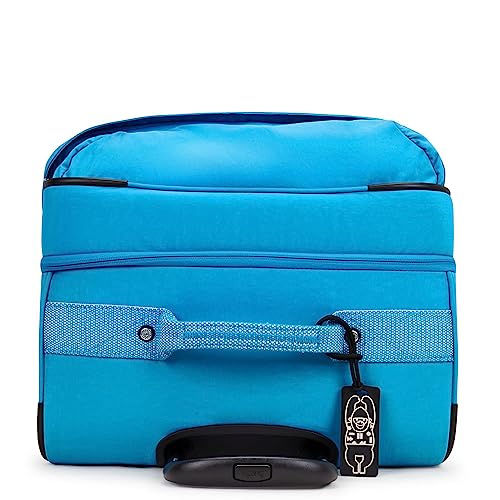 Kipling Spontaneous L, Large 4-Wheeled 360° Suitcase with Elastic Straps, TSA Lock, 78 cm, 101 L, Eager Blue