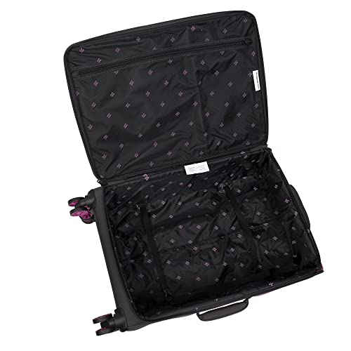 it luggage Duo-Tone 31" Softside Checked 8 Wheel Spinner, Fuschia Red/Magnet, 31", Duo-Tone 31" Softside Checked 8 Wheel Spinner