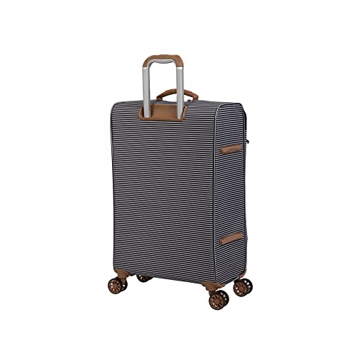 it luggage Beach Stripes 22" Softside Carry-on 8 Wheel Spinner, Black/Grey, 22", Beach Stripes 22" Softside Carry-on 8 Wheel Spinner