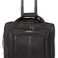 Aerolite Ryanair Priority Boarding, Easyjet Plus, BA, WizzPriority, Jet2 Approved Rolling Padded Laptop Case Bag 2 Wheels - Fits up to 15.6", Overnight Trolley Business Hand Cabin Luggage Case (Black)