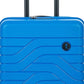 Bric's Hard-Shell Expandable Suitcase Ulisse B|Y Collection, Hand Luggage Suitcase with 4 Wheels, Resistant and Ultralight, USB Port, Integrated TSA Lock, Dimensions 37x55x23/27, Electric Blue