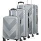 American Tourister Exoline 3-Piece Suitcase Set, Grey (Silver), Gray, Kofferset 3-teilig, Luggage Suitcase Set