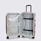 Kipling Spontaneous M, Medium 4-Wheeled 360° Suitcase with Elastic Straps, TSA Lock, 66 cm, 71 L, Metallic Glow