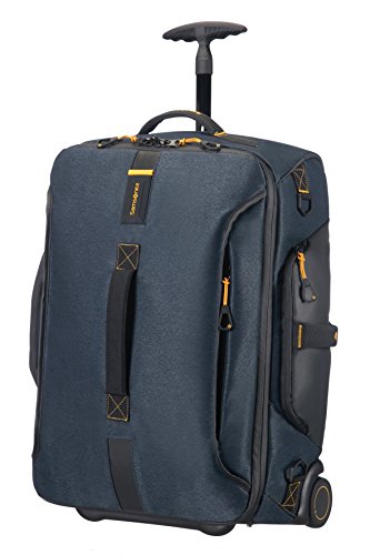 Samsonite Paradiver Light - Travel Duffle/Backpack with 2 Wheels S, 55 cm, 51 L, Blue (Jeans Blue)