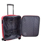 House Of Leather Cabin Size Suitcase Four Wheel Luggage Cosmic Red