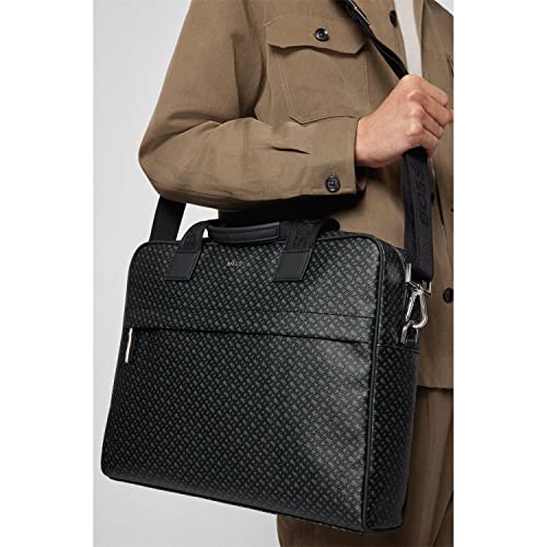 BOSS Mens Byron S doc case Italian-fabric document case with monogram print Size One Size