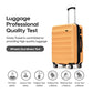 GinzaTravel Anti-scratch ABS Material Luggage 3 Piece Sets Lightweight Spinner Suitcase, Yellow color, Carry-On 20-Inch