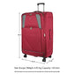 ARIANA® Lightweight 4 Wheel Spinner Soft Shell Suitcase Luggage Carry On Cabin Travel Bag RT905 (Burgundy, 32" XLarge (H88xW50xD33 cm))