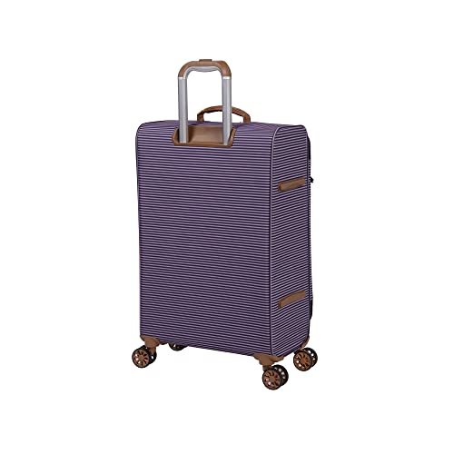 it luggage Beach Stripes 34" Softside Checked 8 Wheel Spinner, Blue/Pink, 34", Beach Stripes 34" Softside Checked 8 Wheel Spinner