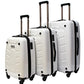 JCB - Loadall Hard Shell Suitcase Set - Includes 20", 24" & 28" - Built-in TSA Suitcase Locks, 360 Spinner Wheels - ABS Polycarbonate Hard Shell - Flight Case - Luggage Bags for Travel - White