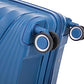 ATX Luggage Medium Suitcase Lightweight Durable Polypropylene Hard Shell Suitcase with 4 Dual Spinner Wheels and Built-in TSA Lock (Morrocan Blue, 24 Inches, 65 Liters)