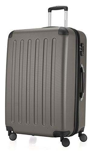 HAUPTSTADTKOFFER Spree - Hartschalen-Koffer Koffer Trolley Rollkoffer Reisekoffer, TSA, Hand Luggage, 75 cm, 128 liters, Black (Graphite)