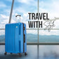 FLYMAX 24" Medium Suitcase Super Lightweight 4 Wheel Spinner Hard Shell ABS Luggage Hold Check in Travel Case