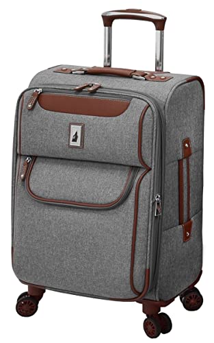 LONDON FOG Westminster Expandable Spinner Grey, 20" Carry On, Grey, 20" Carry On, Westminster 20" Expandable Spinner Carry on Grey