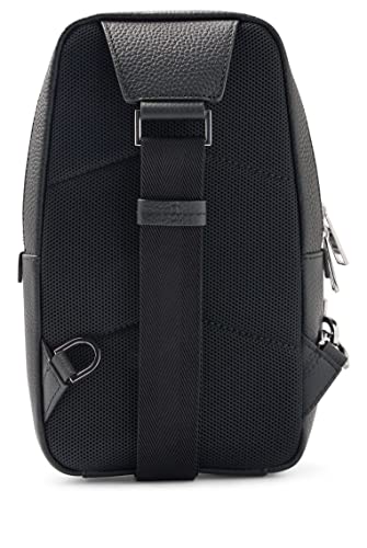 BOSS Mens Crosstown Monostr mp Grained Italian-Leather Mono-Strap Backpack with Embossed Logo Size One Size