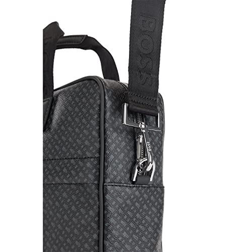 BOSS Mens Byron S doc case Italian-fabric document case with monogram print Size One Size
