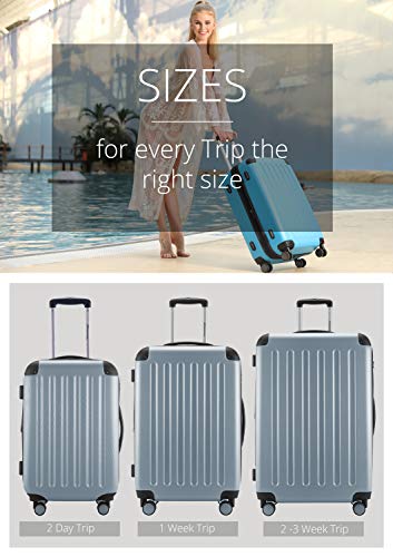 Hauptstadtkoffer - Spree - Luggage Suitcase Hardside Spinner Trolley Expandable 65 cm TSA, Pool Blue,HK24-1203-PB